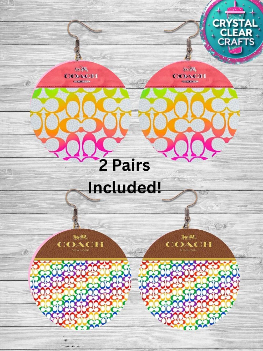 Two Pairs of Coach Earrings Custom